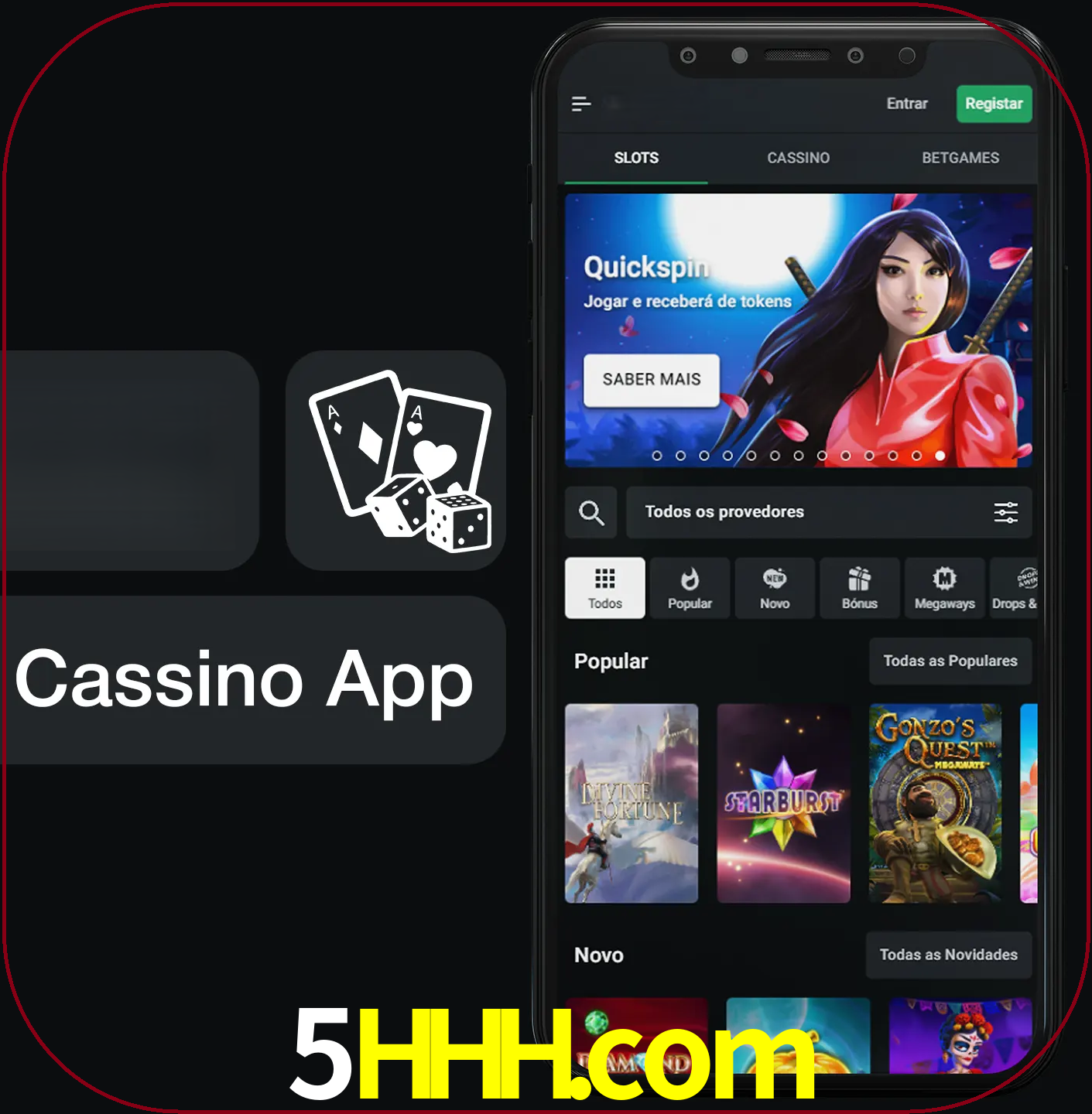 Jogue jogos de cassino e ganhe.