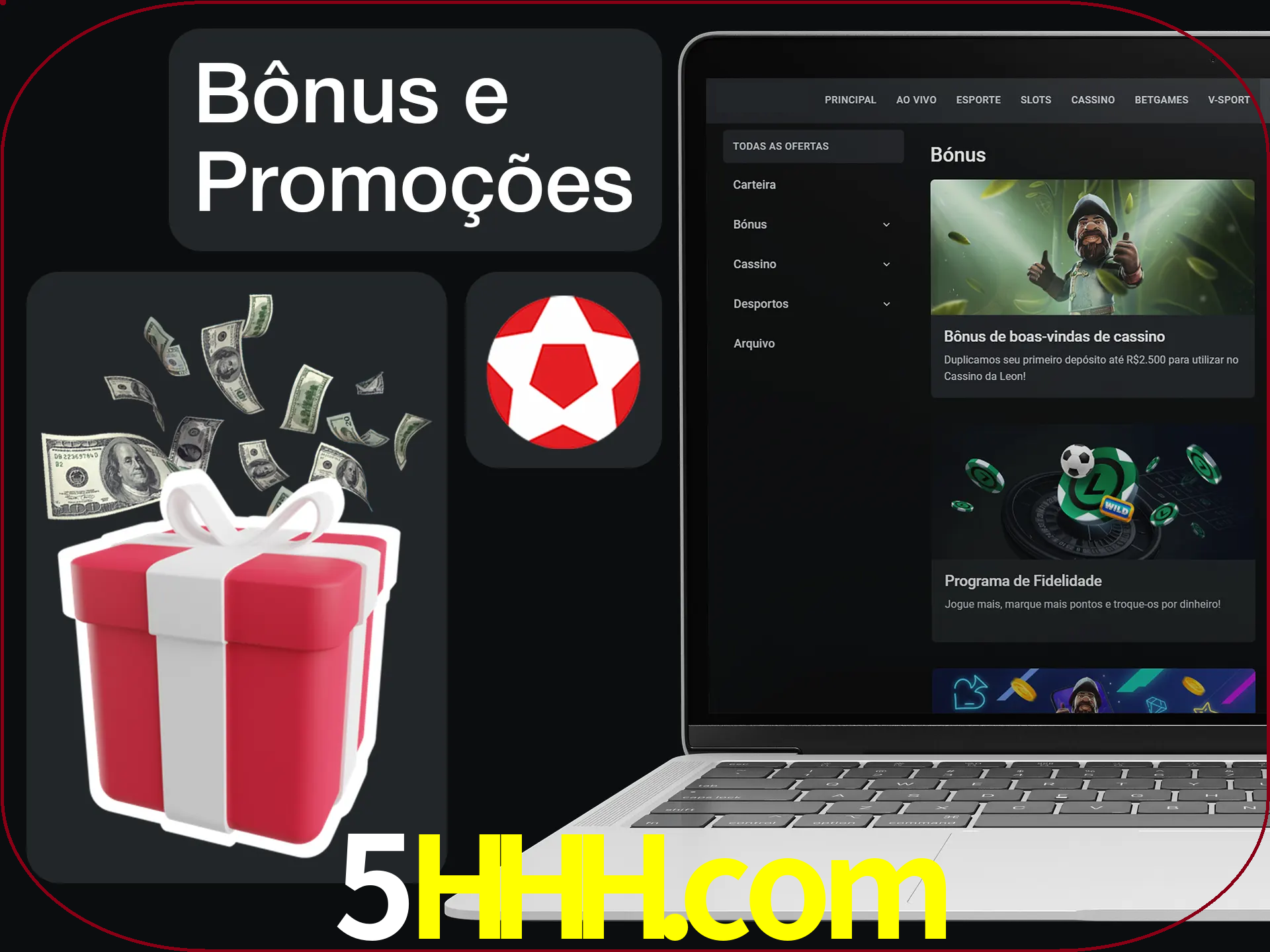 Verifique se há novos bônus e promoções.