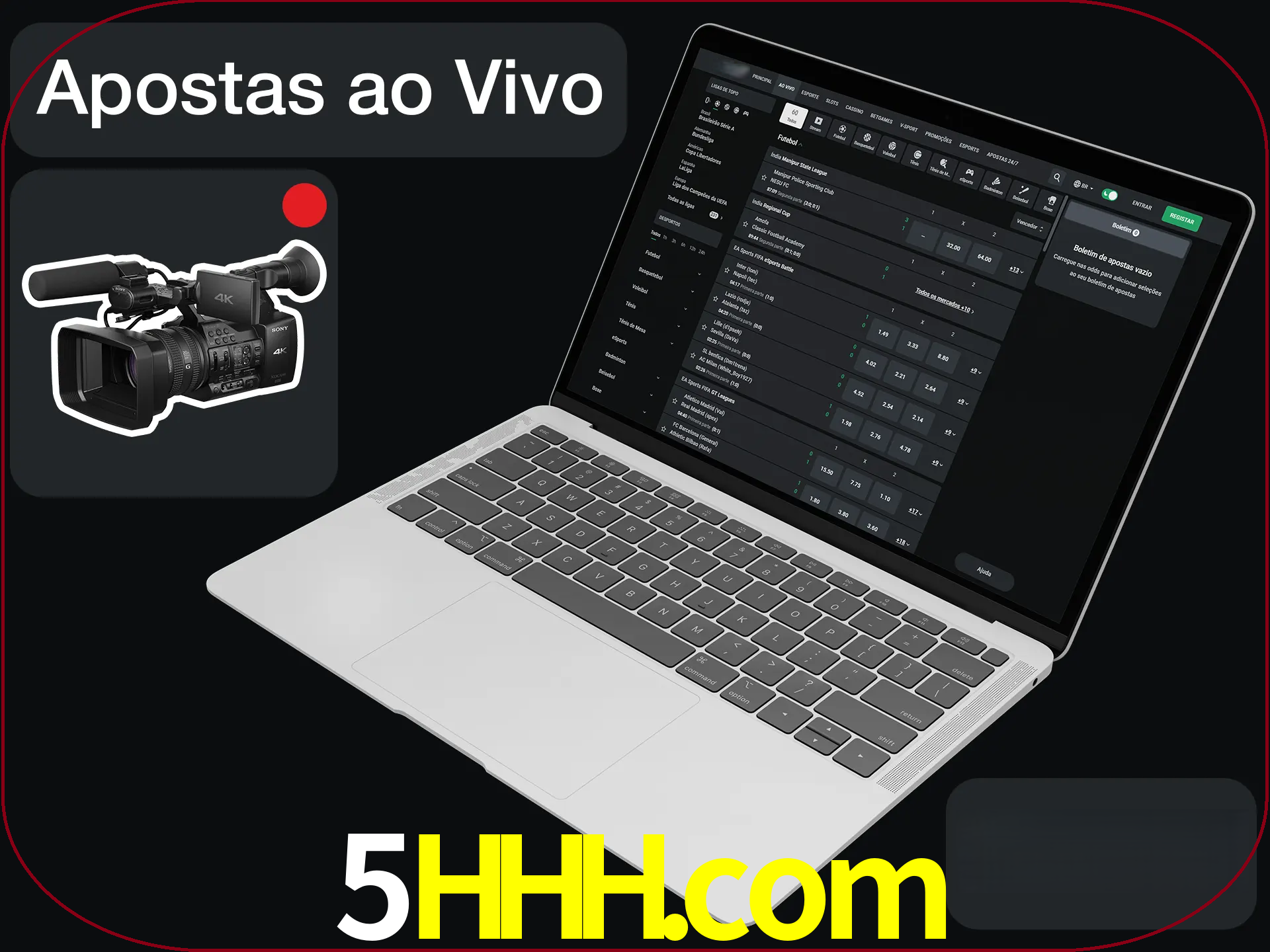 Aposte em formato ao vivo em nosso site.